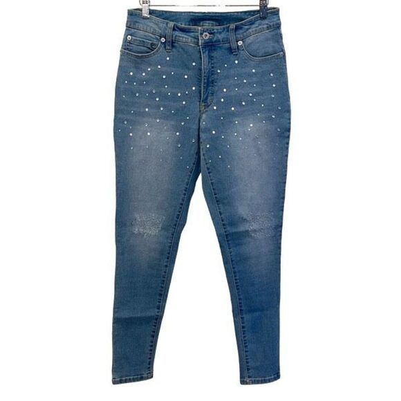 INC‎ International Concepts Womens Mid Rise Skinny Denim Jeans Blue Size 8/29 - Picture 1 of 9
